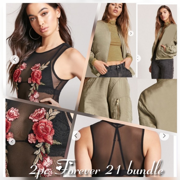 Forever 21 Other - 🎈 2pc Forever 21 Bundle! Jacket & Bodysuit, NWT